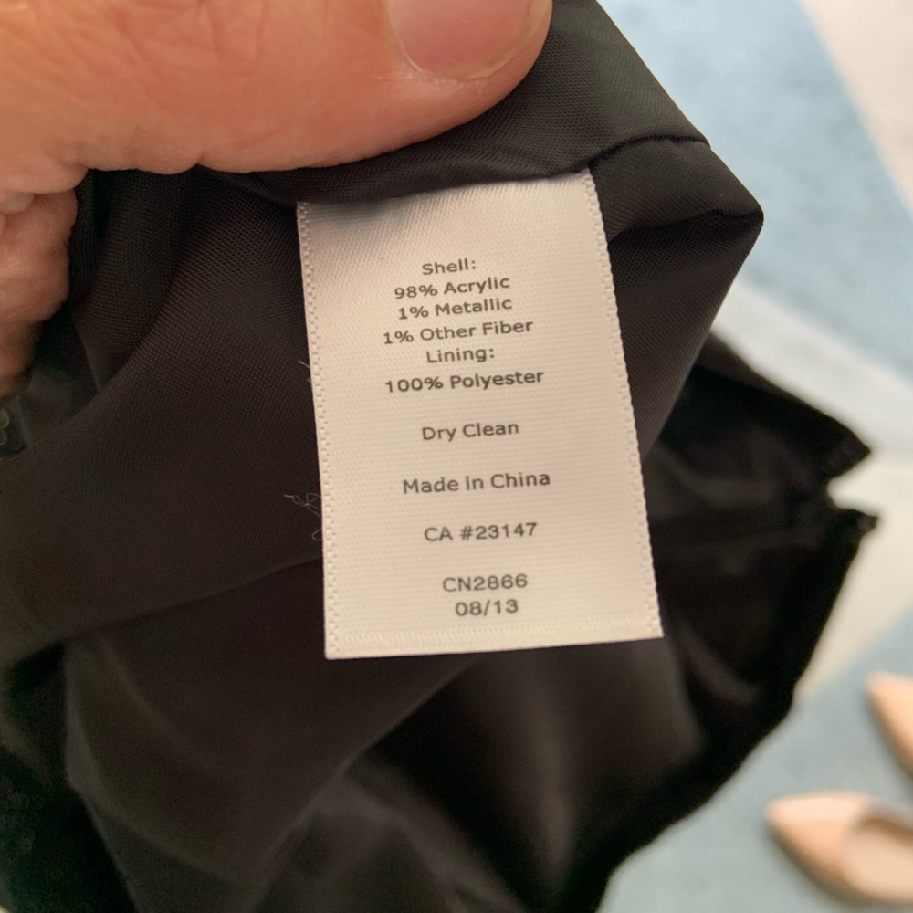 Talbots NWT Black and Gold Speckled Midi Skirt - Picture 6 of 6